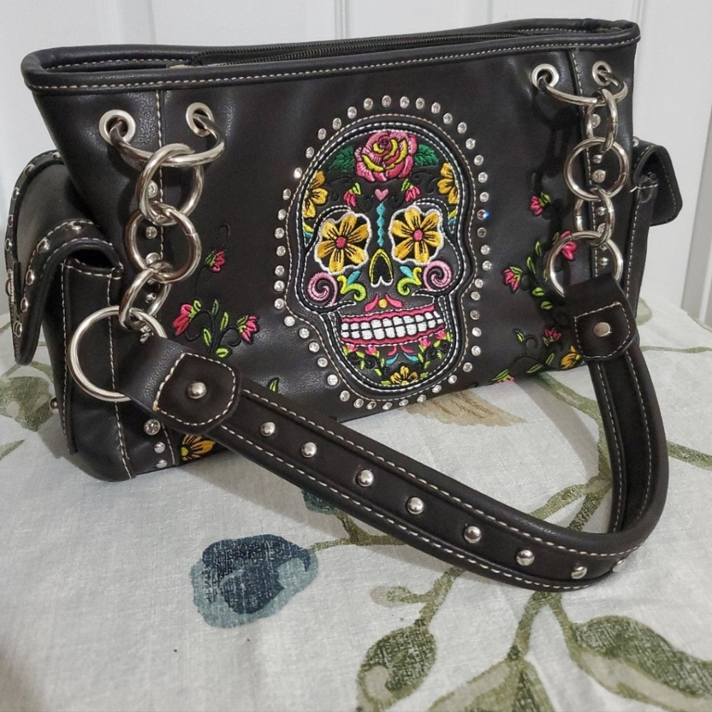 NWOT Montana West Concealed Carry Skull Handbag